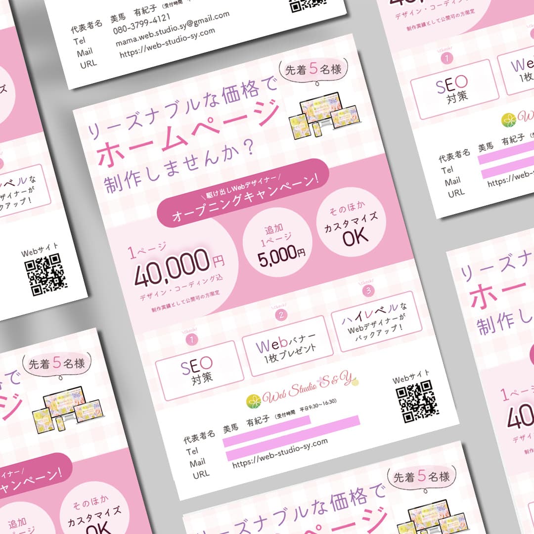 ウェブスタジオエスアンドワイのチラシ